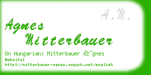 agnes mitterbauer business card